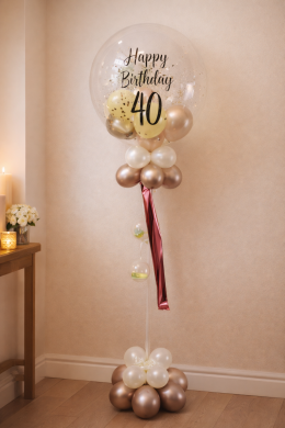 Konfettiballon mit Geldballons